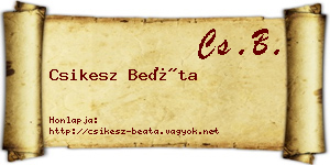 Csikesz Beáta névjegykártya